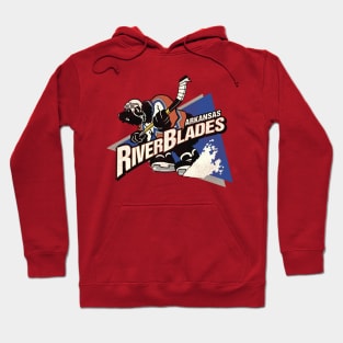 Defunct Arkansas Riverblades Hockey Team Hoodie